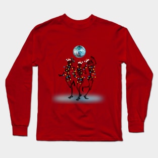 Disco Dancing Skeleton Long Sleeve T-Shirt